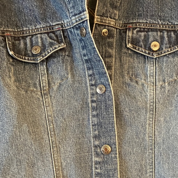 Arizona Jean Co. Junior Ladie Sz L Long Sleeve Denim Jacket w/Metal Snap Closure - Picture 3 of 10